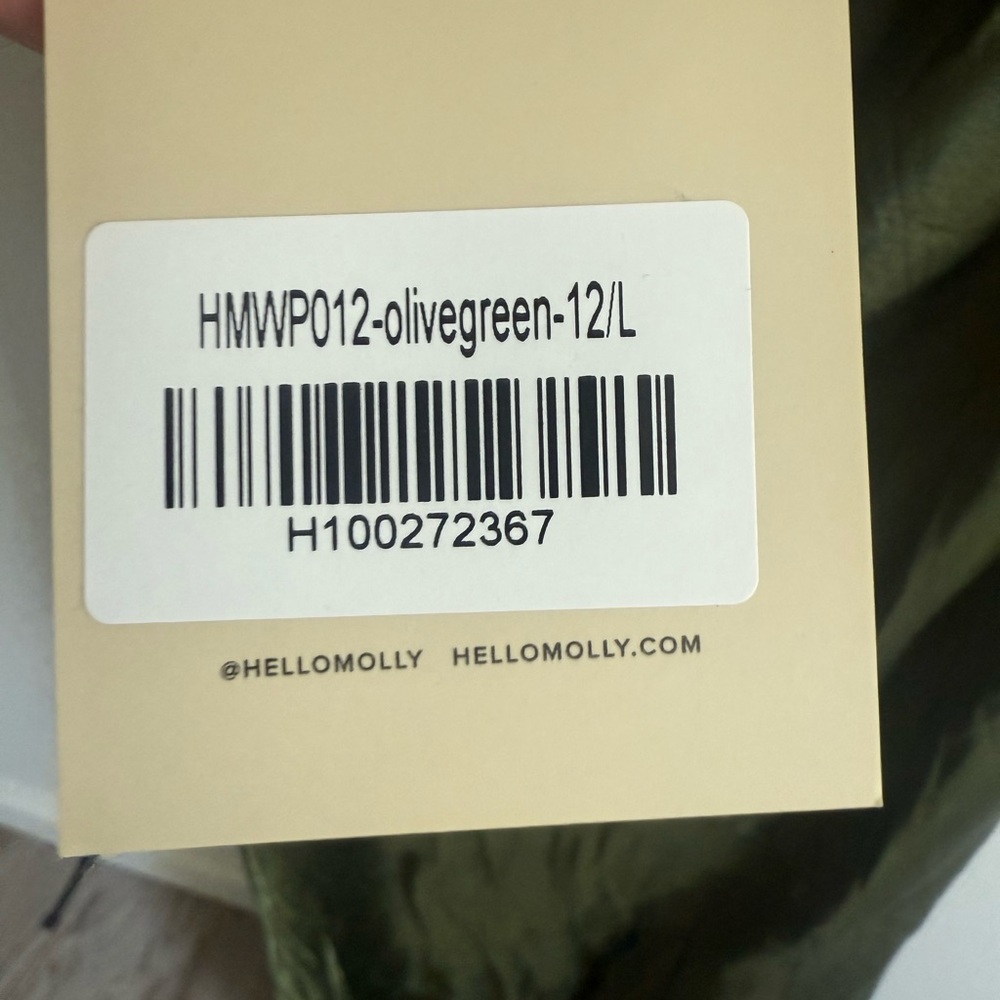 Hello Molly Olive Green One-Shoulder Satin Gown - Picture 6 of 6